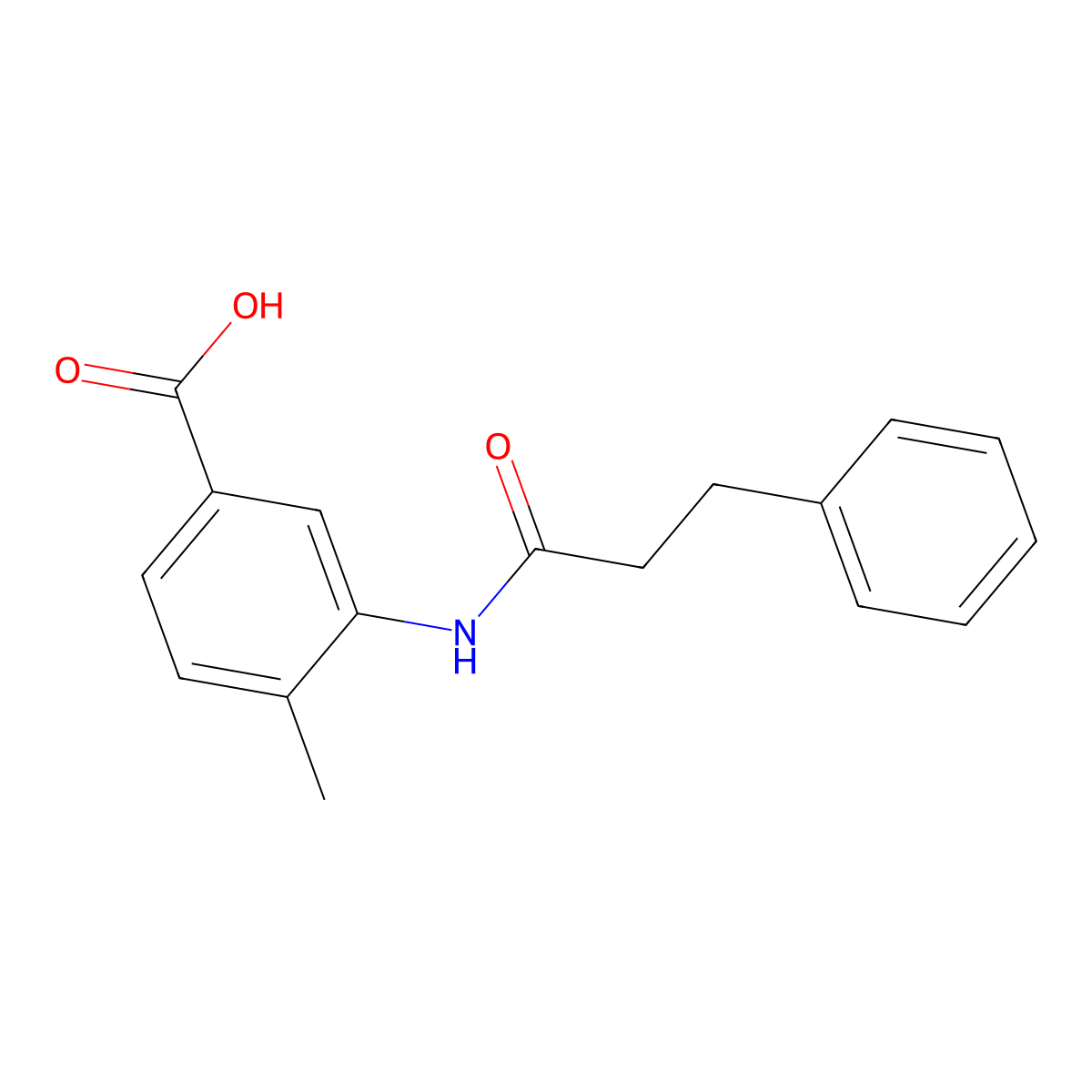 4-methyl-3-(3-phenylpropanoylamino)benzoic Acid molecular structure, CAS 832107-58-1