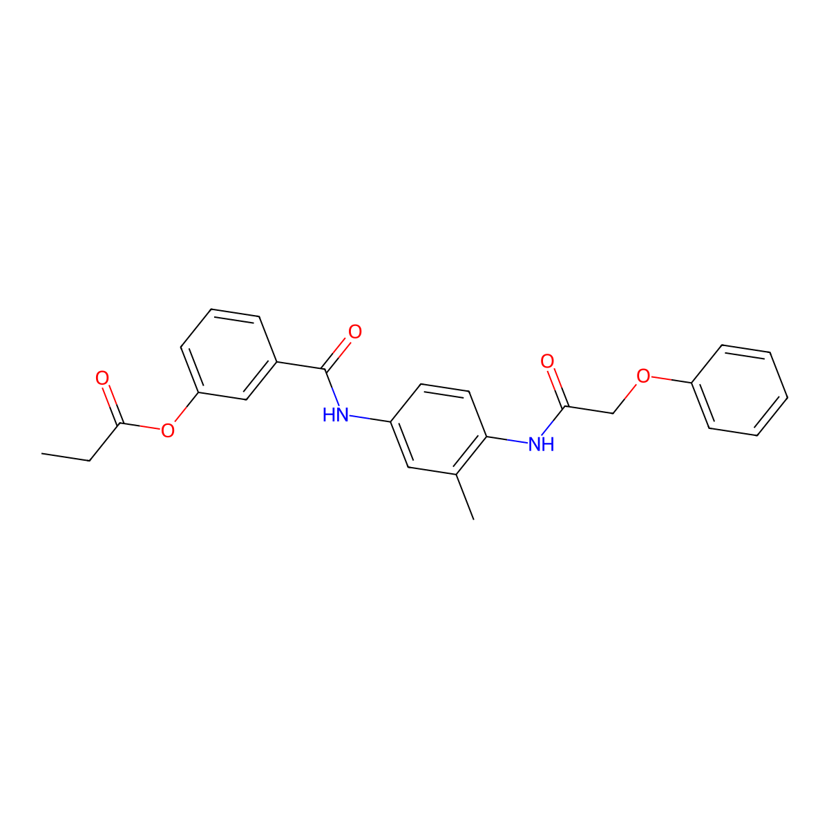 3-({3-Methyl-4-[(phenoxyacetyl)amino]phenyl}carbamoyl)phenyl propanoate molecular structure, CAS 832108-45-9