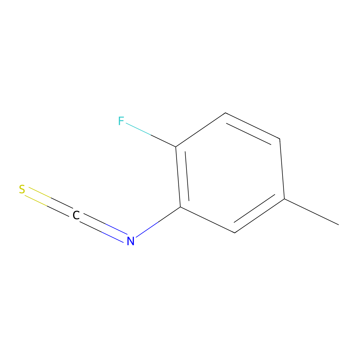 1-Fluoro-2-isothiocyanato-4-methylbenzene molecular structure, CAS 832113-98-1