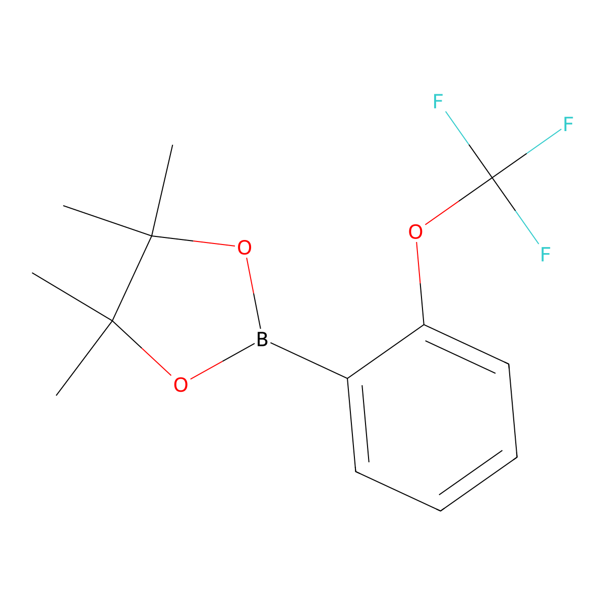 2-(Trifluoromethoxy)phenylboronic acid, pinacol ester molecular structure, CAS 832114-04-2