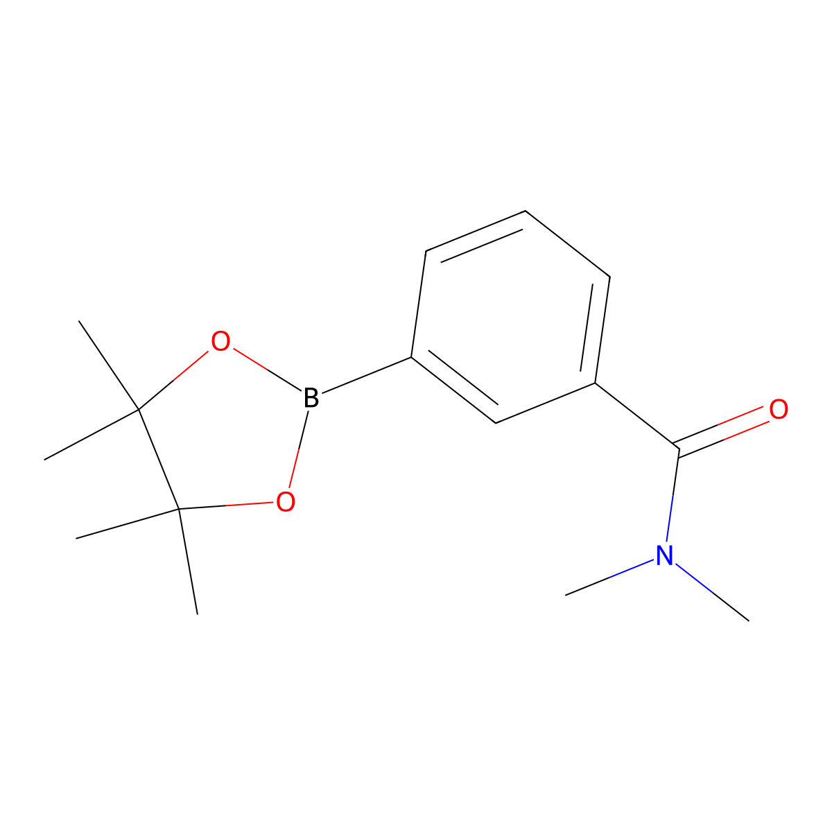 N,N-dimethyl-3-(4,4,5,5-tetramethyl-1,3,2-dioxaborolan-2-yl)benzamide molecular structure, CAS 832114-07-5
