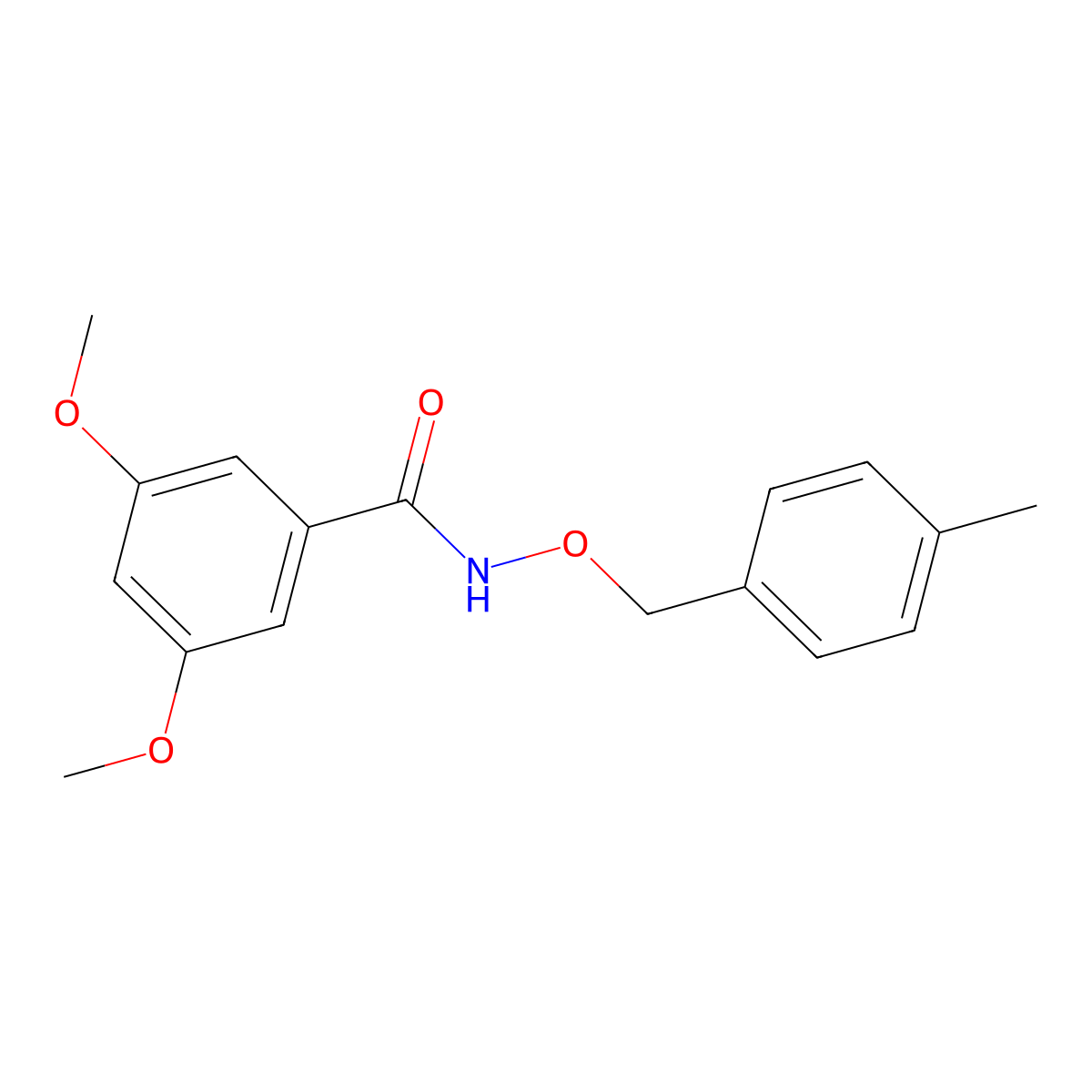 3,5-dimethoxy-N-[(4-methylphenyl)methoxy]benzamide molecular structure, CAS 832115-86-3