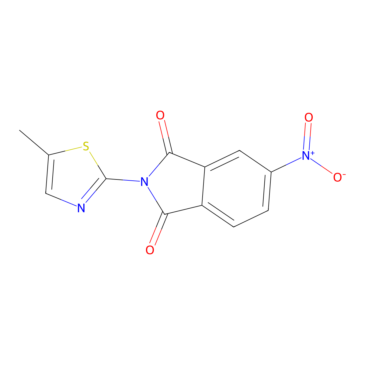 2-(5-Methyl-1,3-thiazol-2-yl)-5-nitroisoindole-1,3-dione molecular structure, CAS 832118-48-6