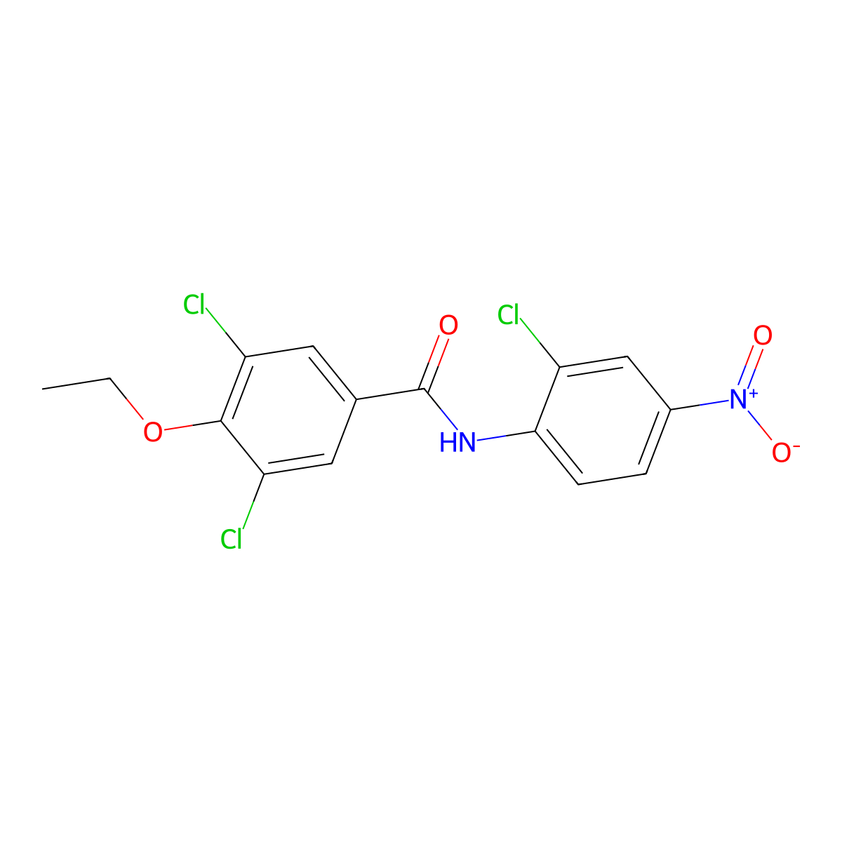 3,5-dichloro-N-(2-chloro-4-nitrophenyl)-4-ethoxybenzamide molecular structure, CAS 832118-60-2