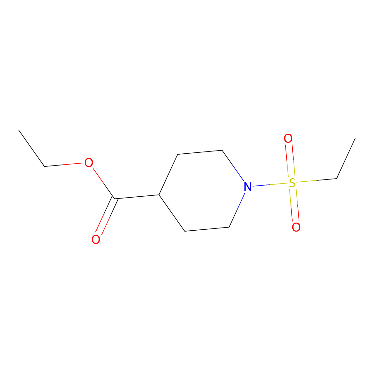 Ethyl 1-(ethylsulfonyl)piperidine-4-carboxylate molecular structure, CAS 832118-87-3