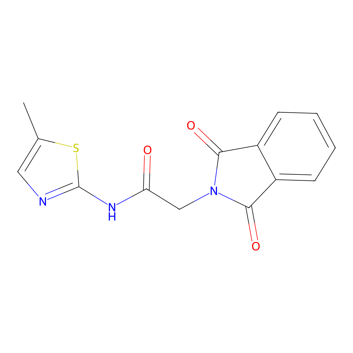 2-(1,3-dioxo-1,3-dihydro-2H-isoindol-2-yl)-N-(5-methyl-1,3-thiazol-2-yl)acetamide molecular structure, CAS 832120-35-1