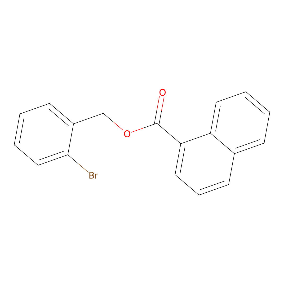 (2-Bromophenyl)methyl naphthalene-1-carboxylate molecular structure, CAS 832121-96-7
