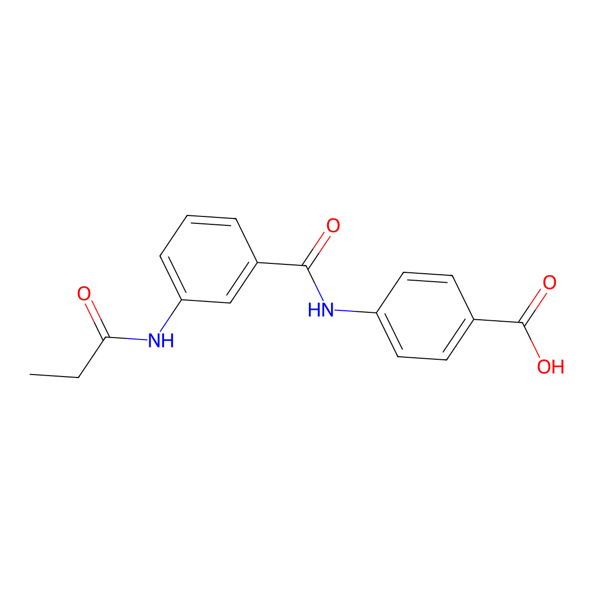 4-({[3-(Propanoylamino)phenyl]carbonyl}amino)benzoic acid molecular structure, CAS 832122-34-6