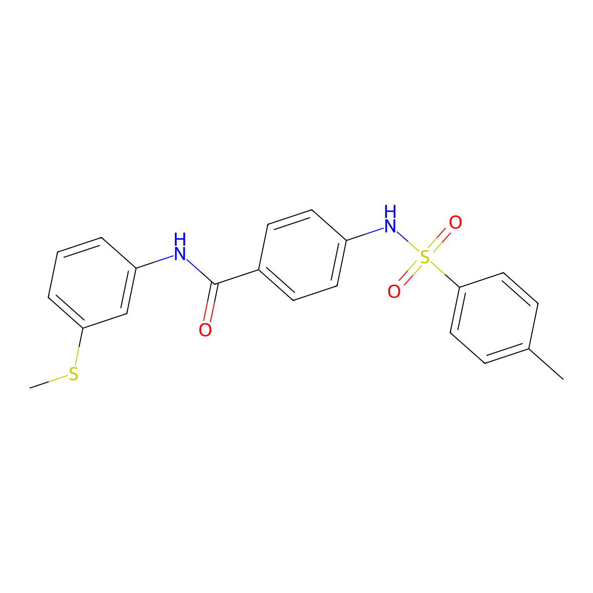 4-[(4-methylphenyl)sulfonylamino]-N-(3-methylsulfanylphenyl)benzamide molecular structure, CAS 832124-00-2