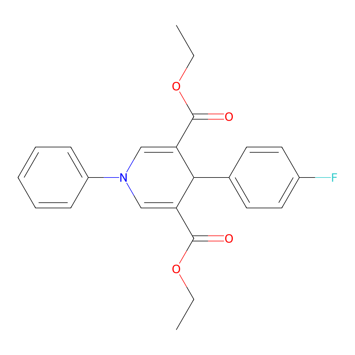 Diethyl 4-(4-fluorophenyl)-1-phenyl-1,4-dihydropyridine-3,5-dicarboxylate molecular structure, CAS 832124-06-8