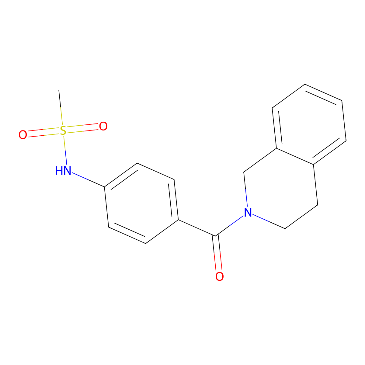 N-[4-(3,4-dihydro-1H-isoquinoline-2-carbonyl)phenyl]methanesulfonamide molecular structure, CAS 832124-76-2