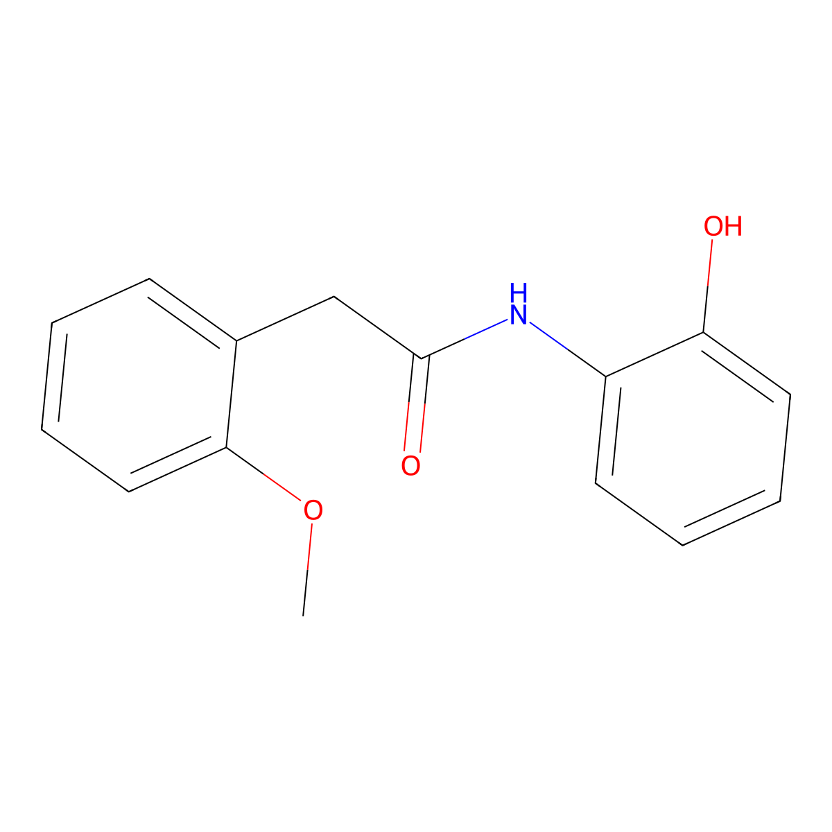 N-(2-hydroxyphenyl)-2-(2-methoxyphenyl)acetamide molecular structure, CAS 832125-09-4
