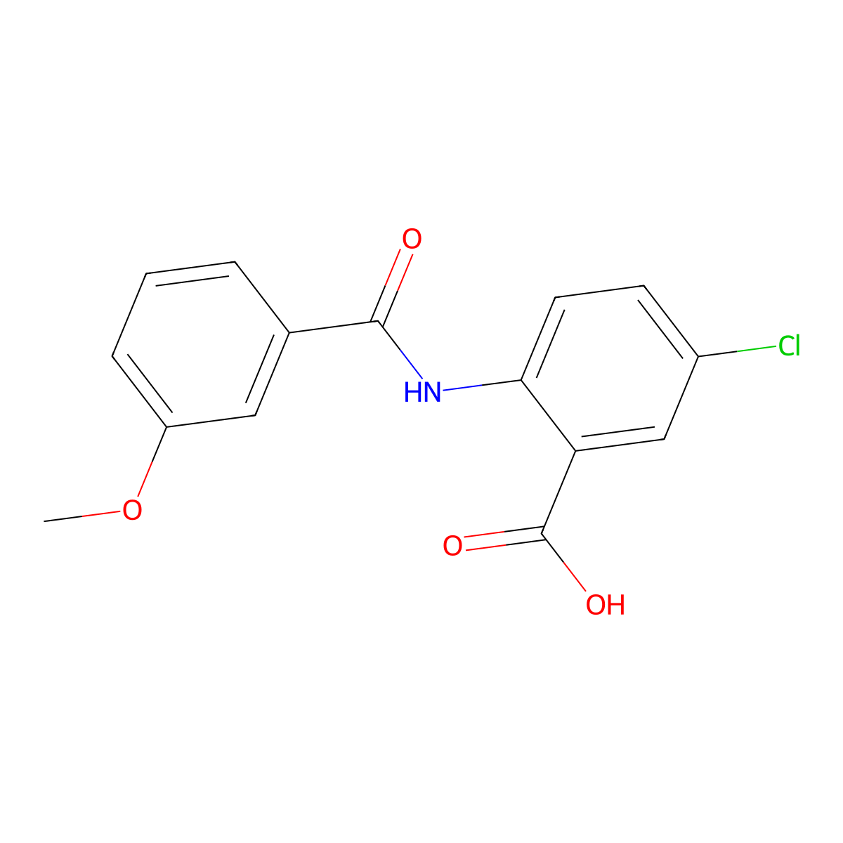 5-Chloro-2-{[(3-methoxyphenyl)carbonyl]amino}benzoic acid molecular structure, CAS 832125-21-0
