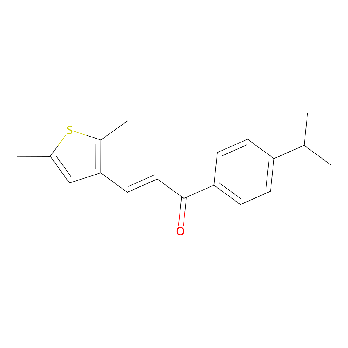 3-(2,5-Dimethyl-3-thienyl)-1-[4-(1-methylethyl)phenyl]-2-propen-1-one molecular structure, CAS 832126-19-9