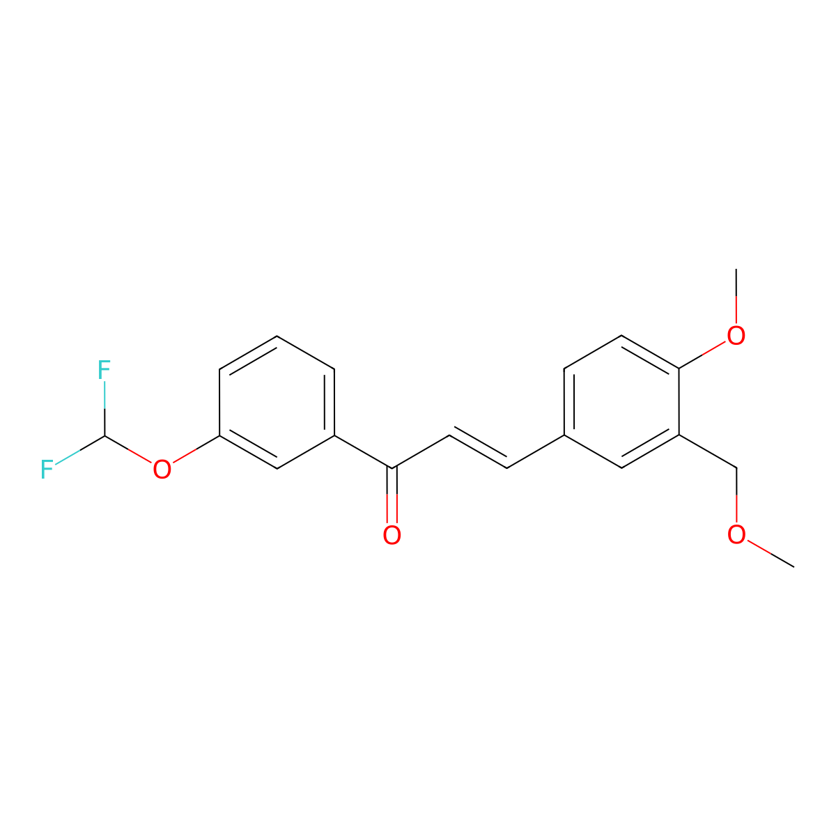 1-[3-(Difluoromethoxy)phenyl]-3-[4-methoxy-3-(methoxymethyl)phenyl]-2-propen-1-one molecular structure, CAS 832127-17-0