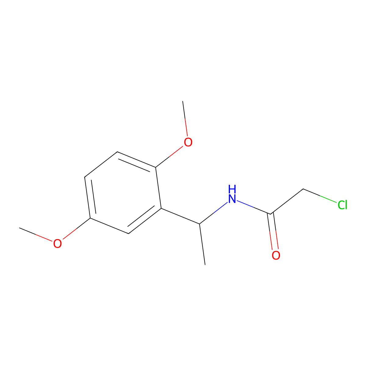 2-chloro-N-[1-(2,5-dimethoxyphenyl)ethyl]acetamide molecular structure, CAS 832127-40-9