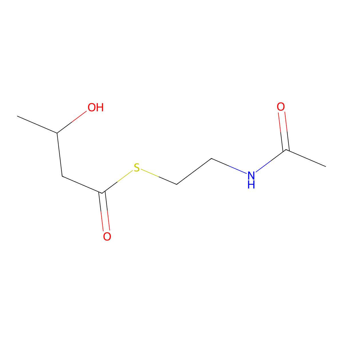 N-[2-(3-hydroxybutanoylthio)ethyl]acetamide molecular structure, CAS 83213-60-9