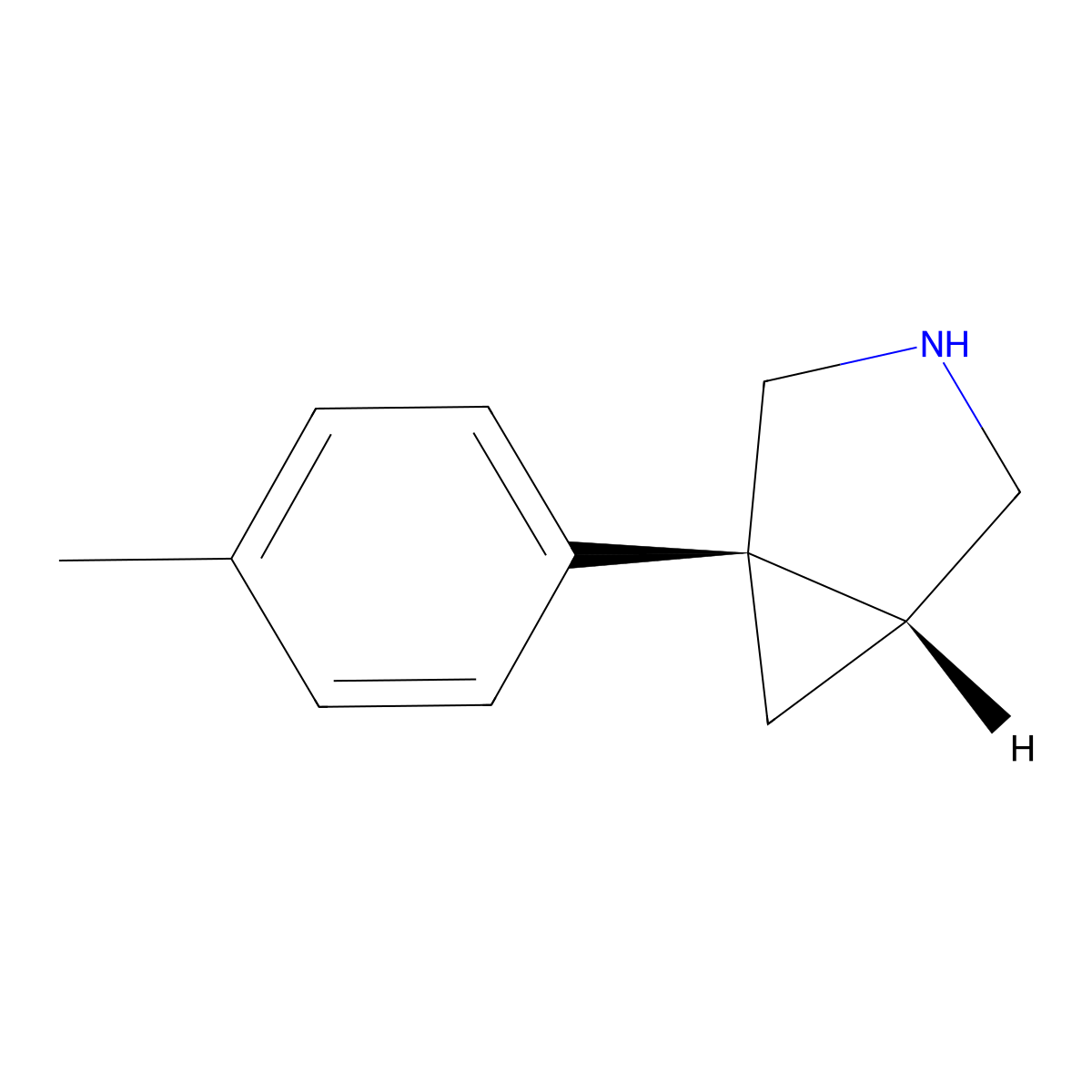(1S,5R)-1-(4-methylphenyl)-3-azabicyclo[3.1.0]hexane molecular structure, CAS 83213-67-6