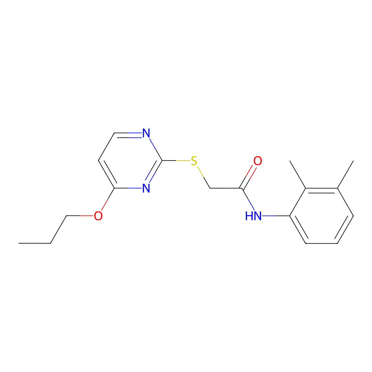 N-(2,3-dimethylphenyl)-2-[(4-propoxypyrimidin-2-yl)sulfanyl]acetamide molecular structure, CAS 832130-13-9