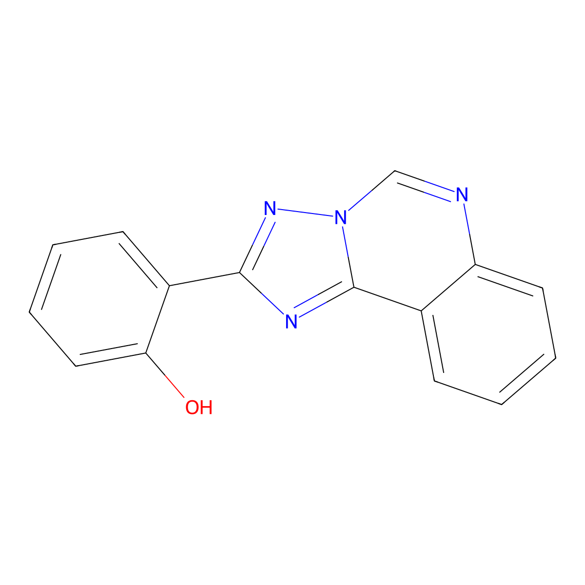 Phenol, 2-([1,2,4]triazolo[1,5-c]quinazolin-2-yl)- molecular structure, CAS 832130-40-2