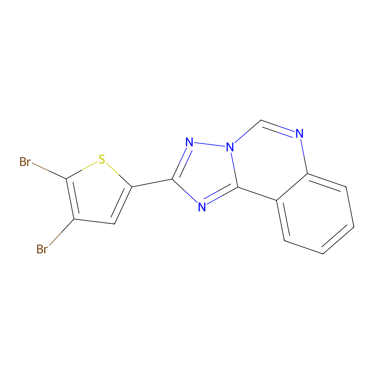 2-(4,5-Dibromothiophen-2-yl)[1,2,4]triazolo[1,5-c]quinazoline molecular structure, CAS 832130-64-0