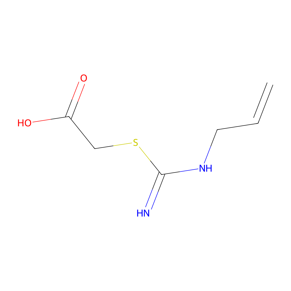 {[(Allylamino)(imino)methyl]thio}acetic acid molecular structure, CAS 832133-74-1