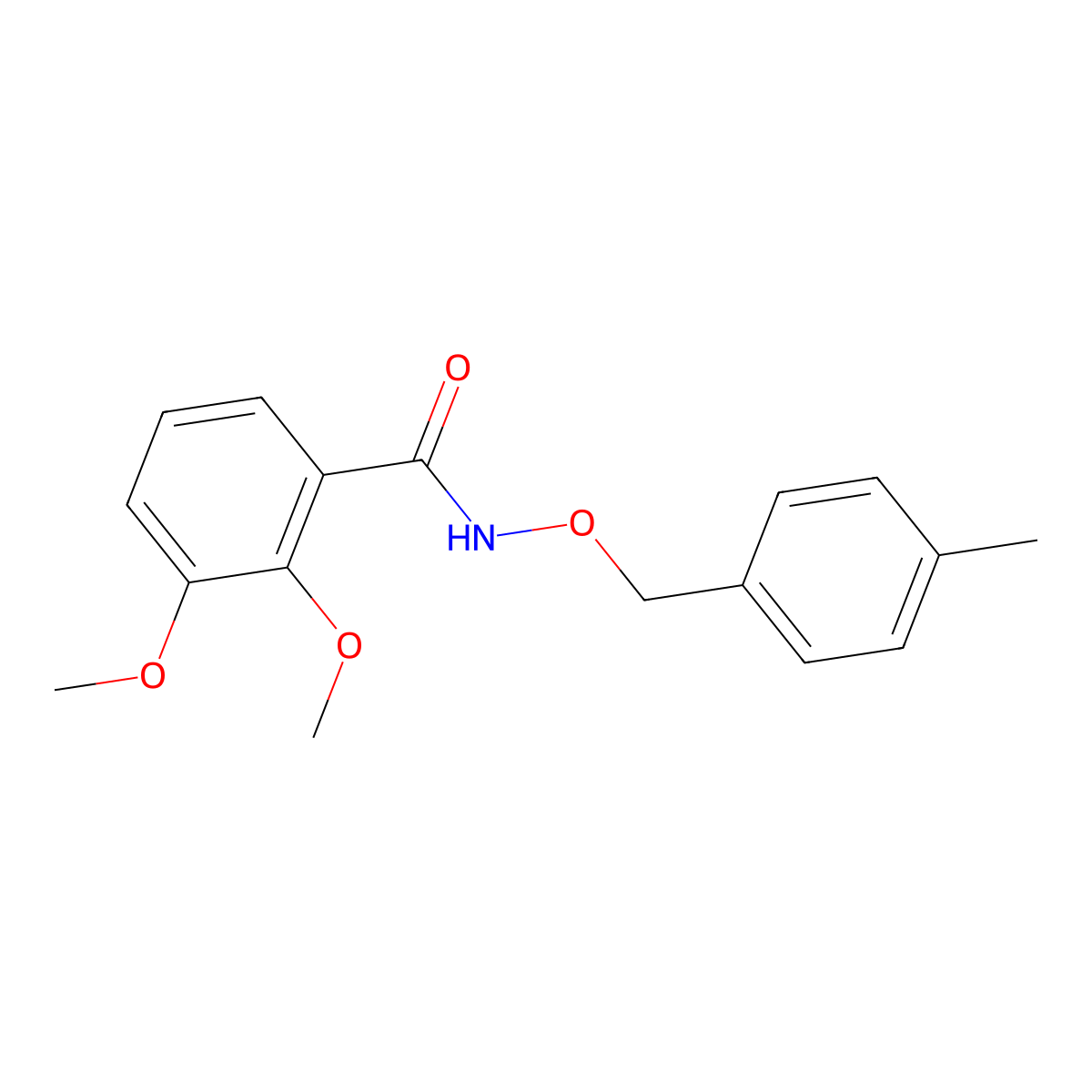 2,3-dimethoxy-N-[(4-methylbenzyl)oxy]benzamide molecular structure, CAS 832135-61-2
