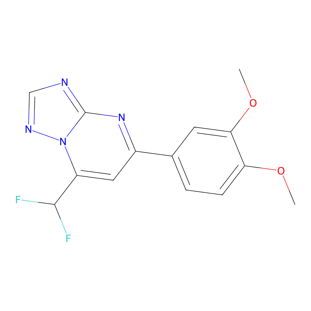 7-(Difluoromethyl)-5-(3,4-dimethoxyphenyl)-[1,2,4]triazolo[1,5-a]pyrimidine molecular structure, CAS 832135-67-8