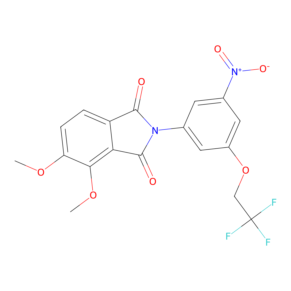 4,5-Dimethoxy-2-[3-nitro-5-(2,2,2-trifluoroethoxy)phenyl]isoindole-1,3-dione molecular structure, CAS 832136-17-1