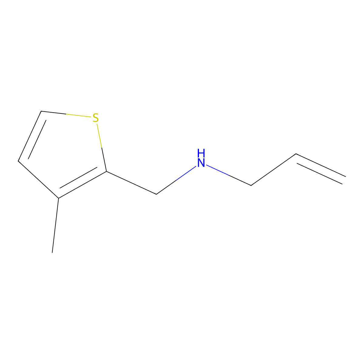 [(3-Methylthiophen-2-yl)methyl](prop-2-en-1-yl)amine molecular structure, CAS 832136-84-2