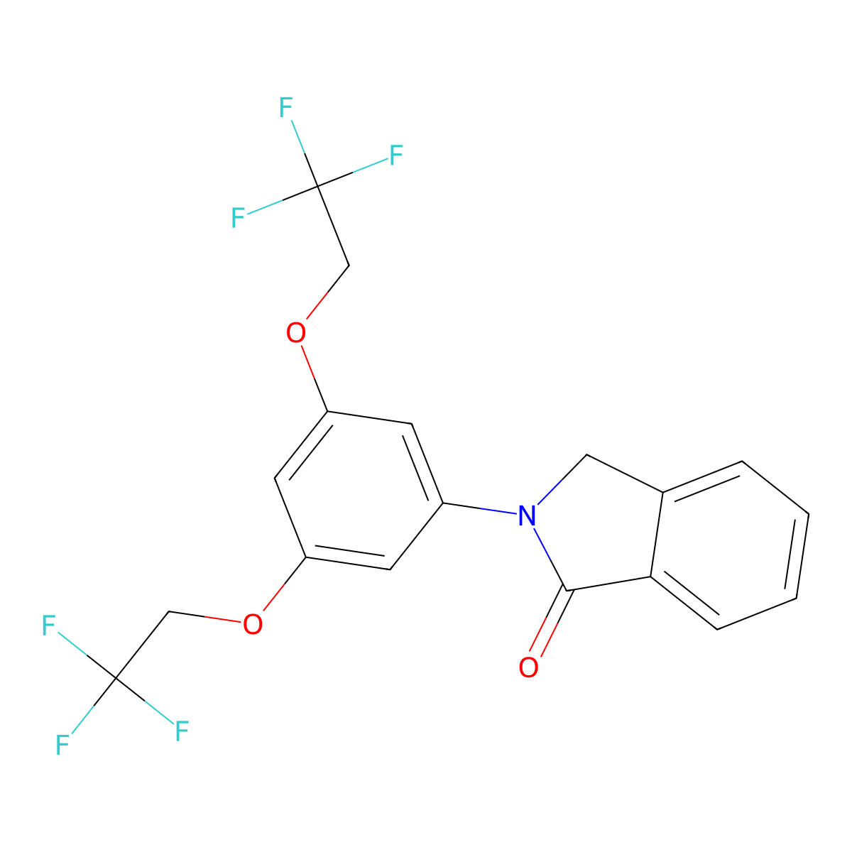 2-[3,5-bis(2,2,2-trifluoroethoxy)phenyl]-3H-isoindol-1-one molecular structure, CAS 832138-24-6