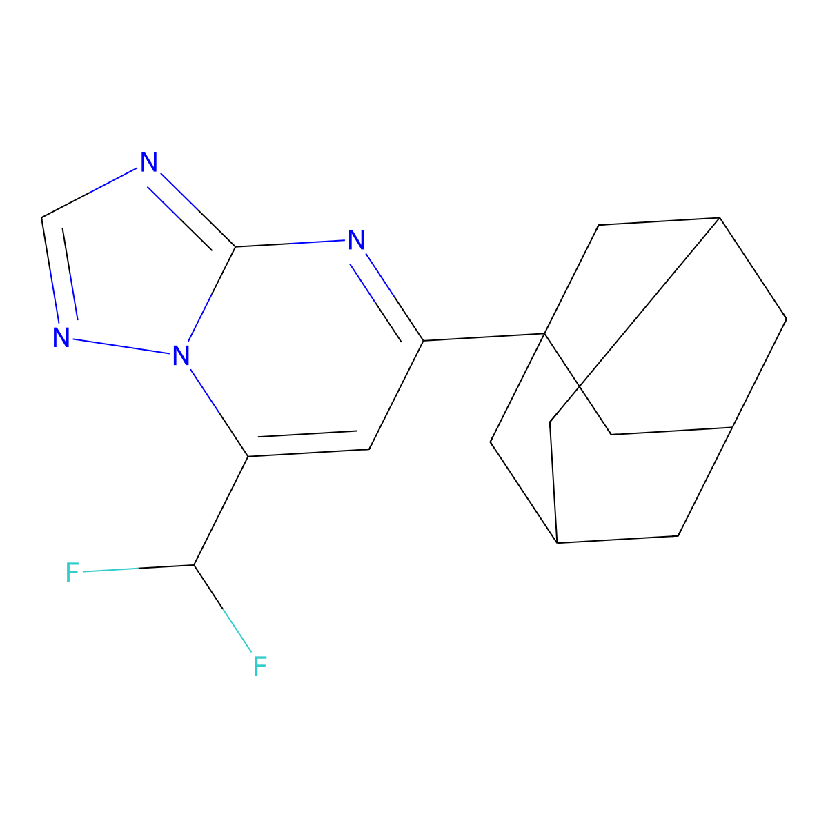 5-(1-Adamantyl)-7-(difluoromethyl)-[1,2,4]triazolo[1,5-a]pyrimidine molecular structure, CAS 832138-93-9