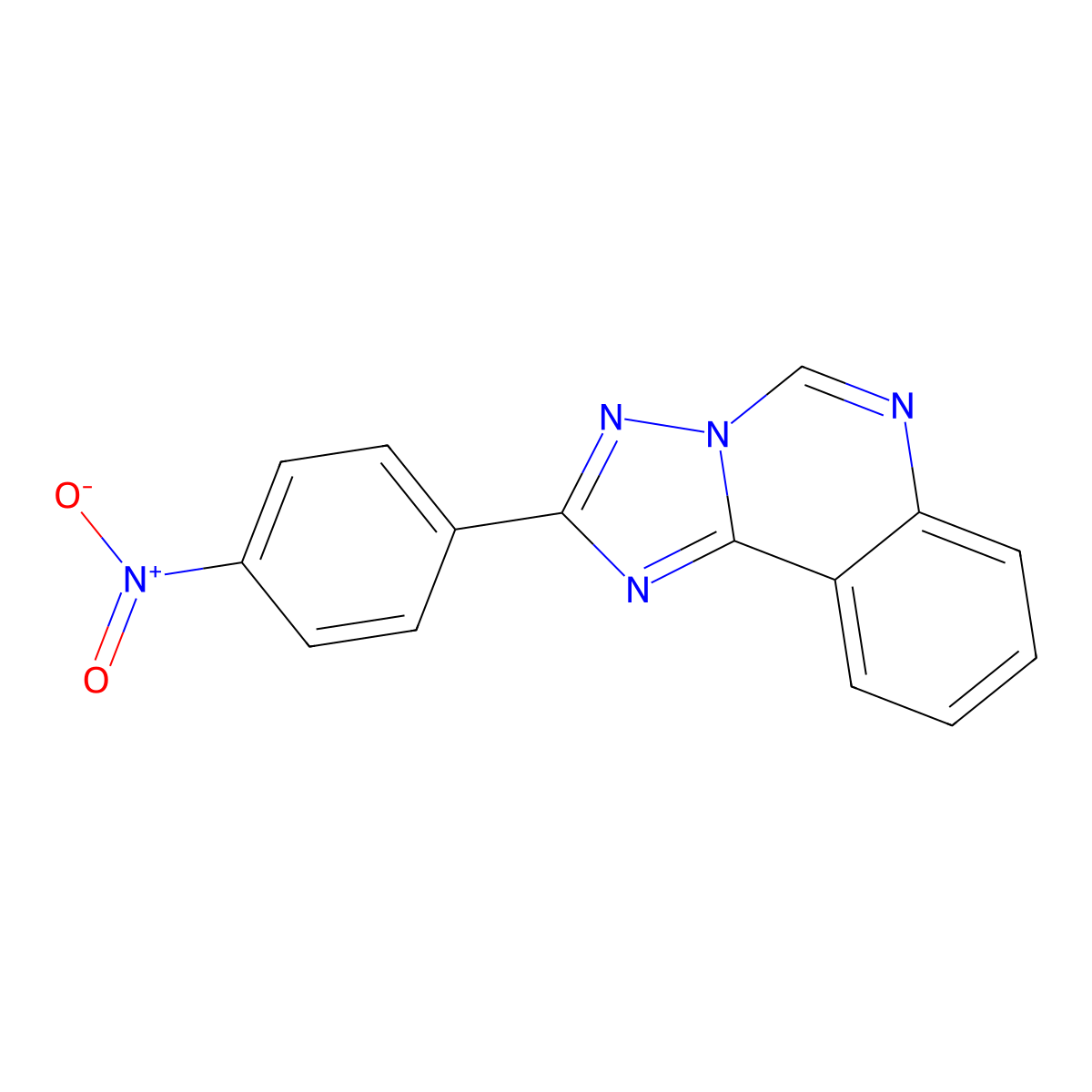 2-(4-Nitrophenyl)-[1,2,4]triazolo[1,5-c]quinazoline molecular structure, CAS 832139-49-8