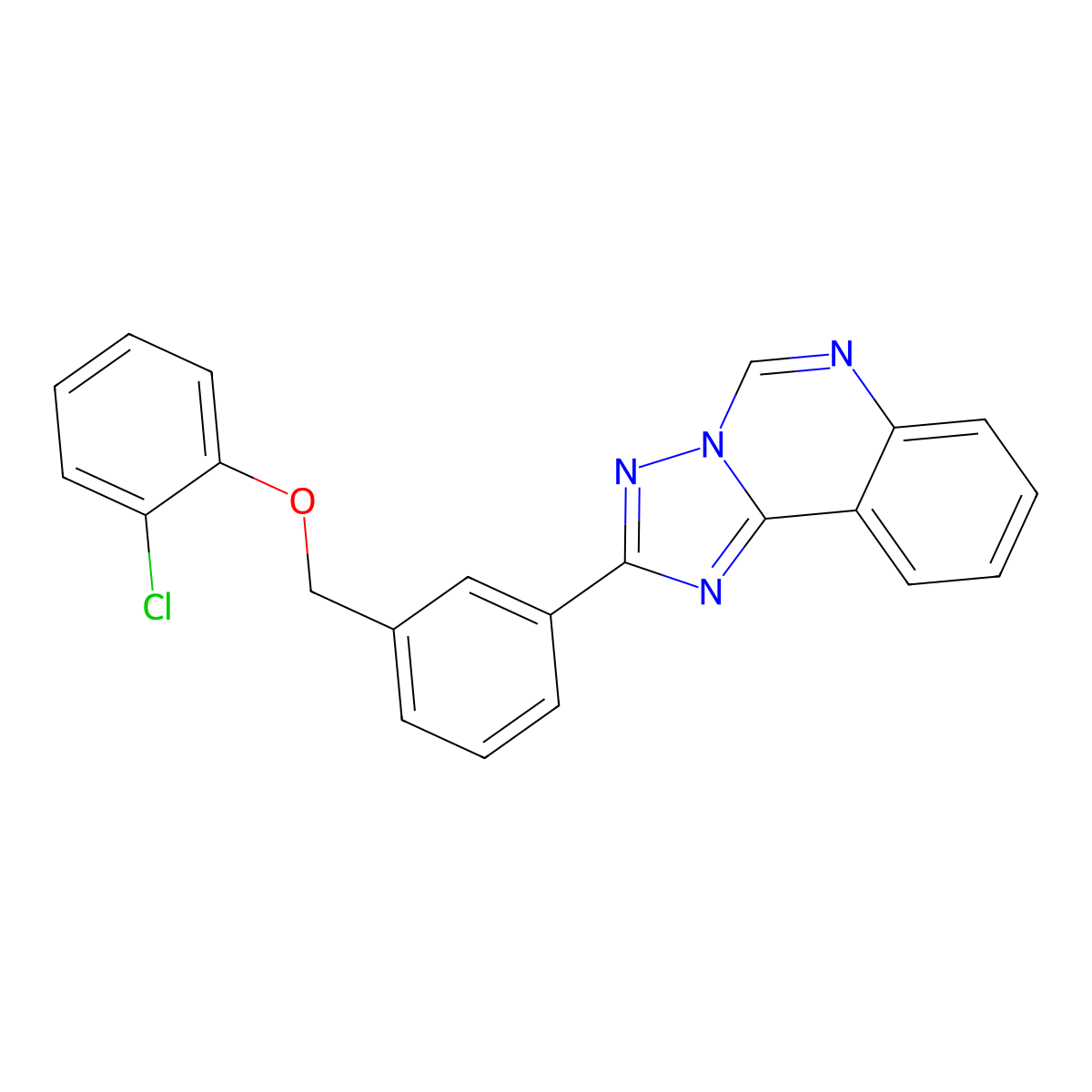 2-{3-[(2-Chlorophenoxy)methyl]phenyl}[1,2,4]triazolo[1,5-c]quinazoline molecular structure, CAS 832140-08-6