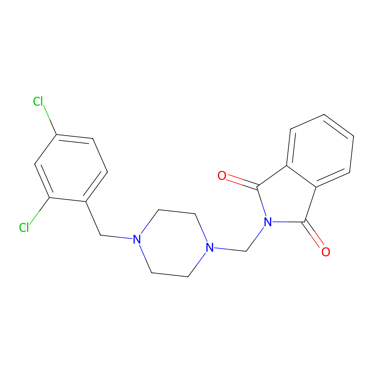 2-{[4-(2,4-dichlorobenzyl)piperazin-1-yl]methyl}-1H-isoindole-1,3(2H)-dione molecular structure, CAS 832141-26-1
