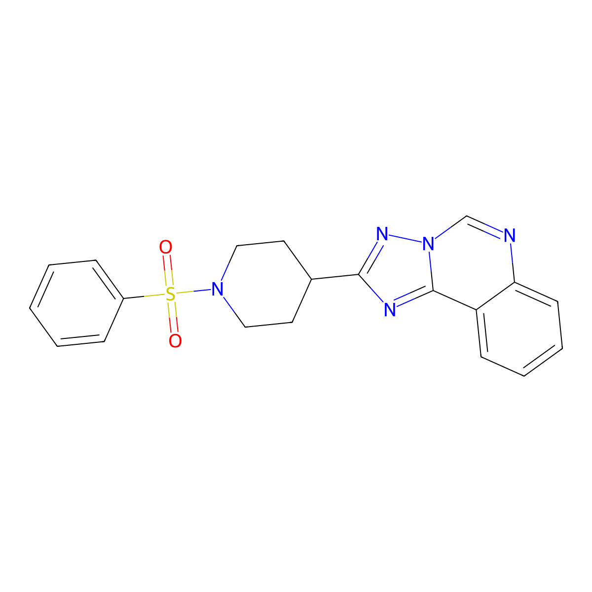 2-[1-(Phenylsulfonyl)piperidin-4-yl][1,2,4]triazolo[1,5-c]quinazoline molecular structure, CAS 832141-53-4
