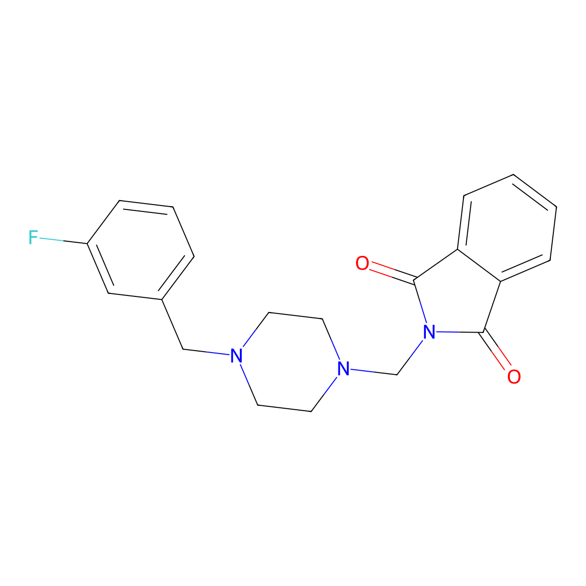 2-{[4-(3-fluorobenzyl)piperazin-1-yl]methyl}-1H-isoindole-1,3(2H)-dione molecular structure, CAS 832141-70-5