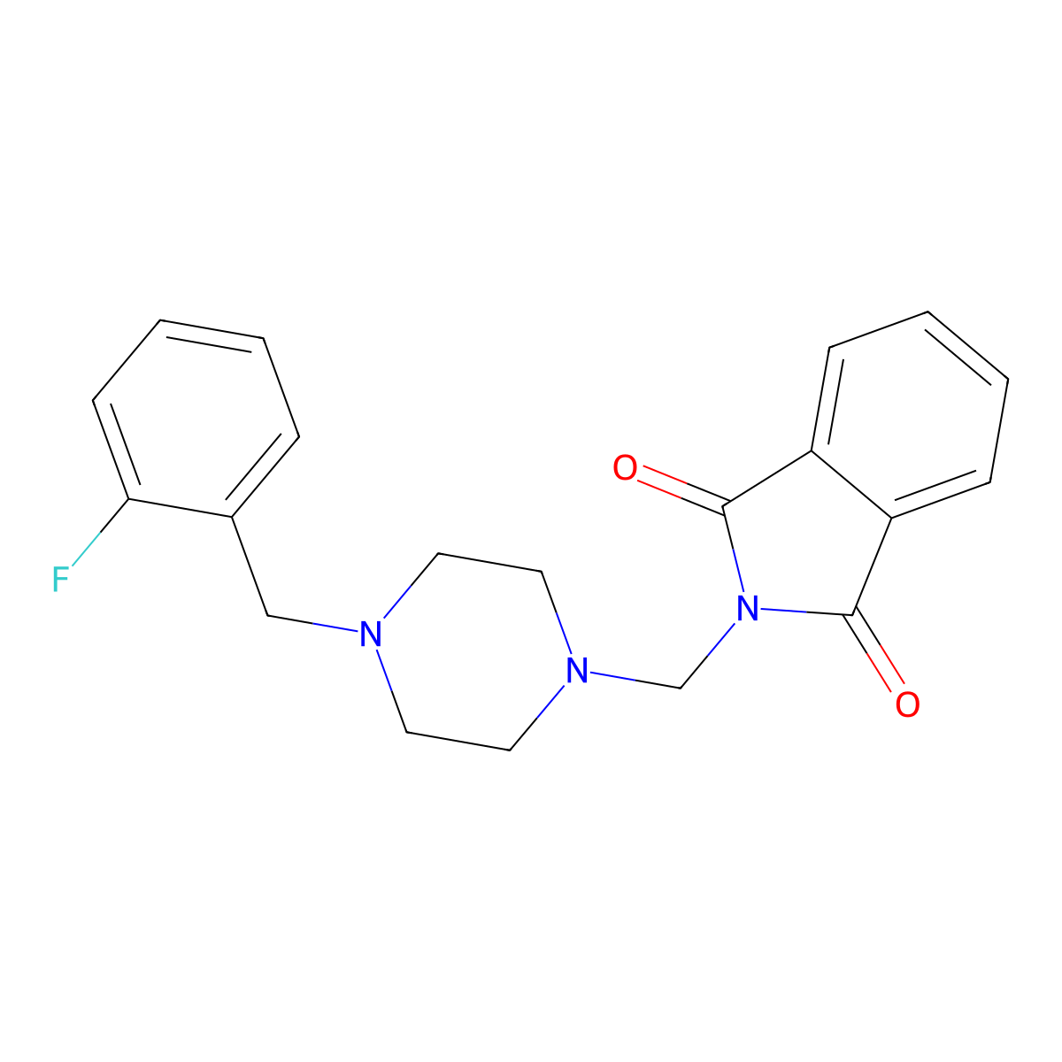 2-{[4-(2-fluorobenzyl)piperazin-1-yl]methyl}-1H-isoindole-1,3(2H)-dione molecular structure, CAS 832141-72-7