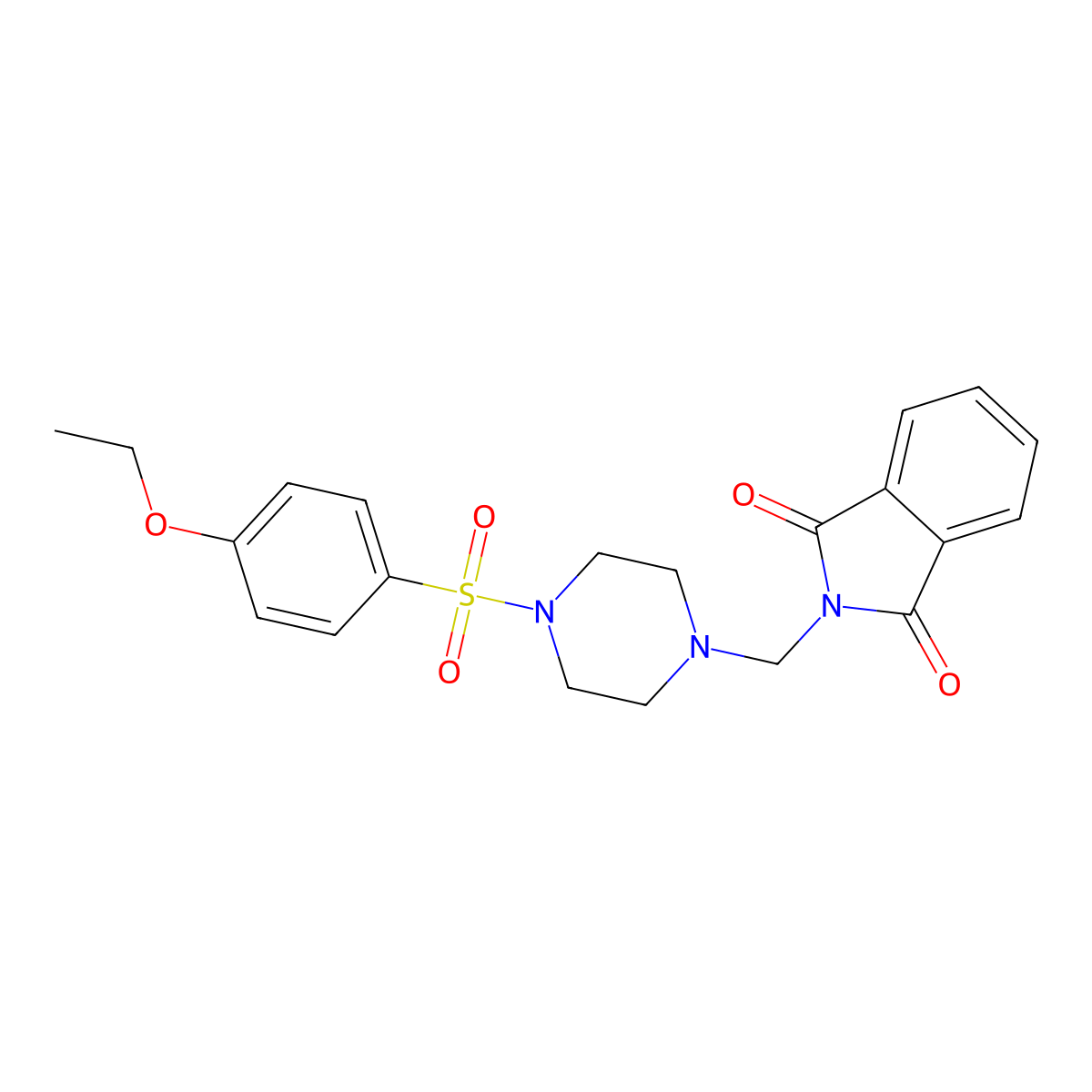 2-({4-[(4-ethoxyphenyl)sulfonyl]piperazin-1-yl}methyl)-1H-isoindole-1,3(2H)-dione molecular structure, CAS 832141-78-3