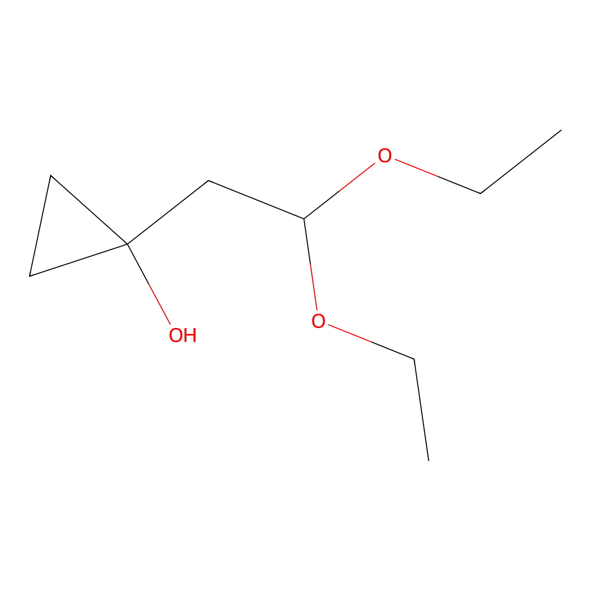 Cyclopropanol, 1-(2,2-diethoxyethyl)- molecular structure, CAS 832142-17-3