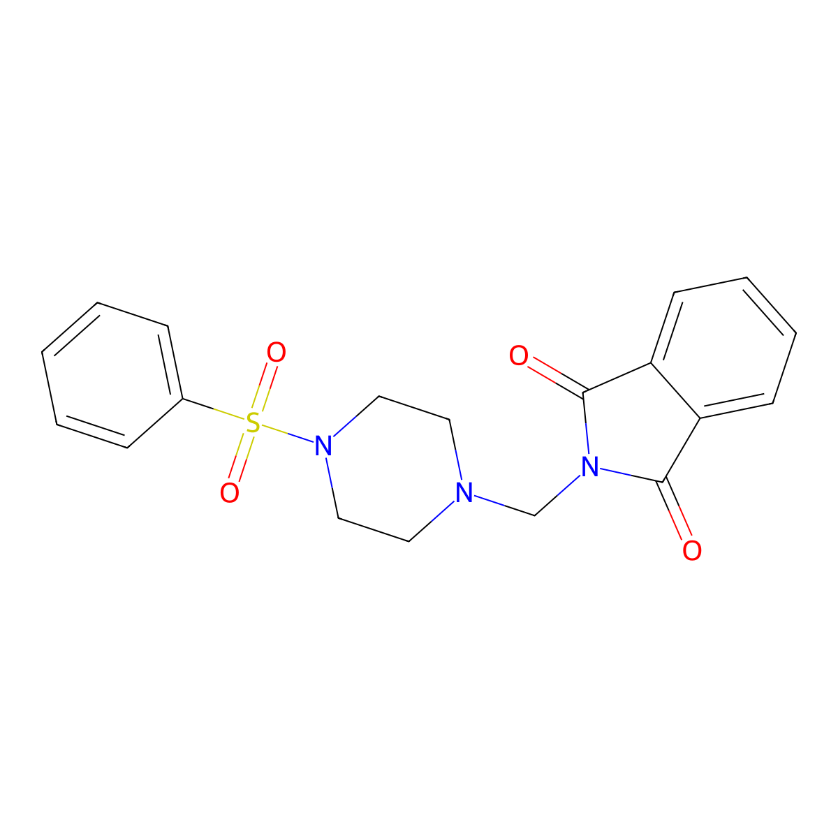 2-[[4-(Benzenesulfonyl)piperazin-1-yl]methyl]isoindole-1,3-dione molecular structure, CAS 832142-33-3
