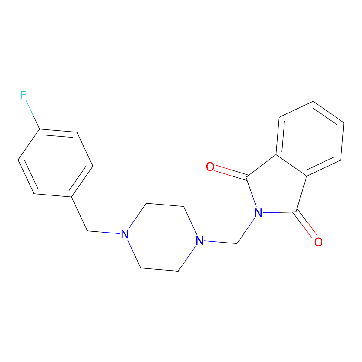 2-{[4-(4-fluorobenzyl)piperazin-1-yl]methyl}-1H-isoindole-1,3(2H)-dione molecular structure, CAS 832142-48-0