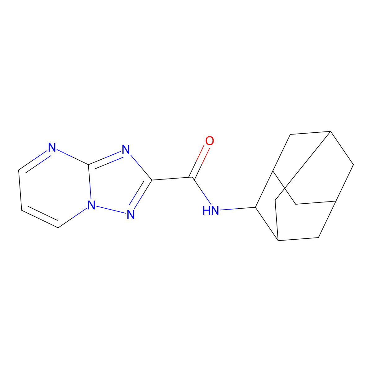 N-(2-adamantyl)[1,2,4]triazolo[1,5-a]pyrimidine-2-carboxamide molecular structure, CAS 832142-61-7