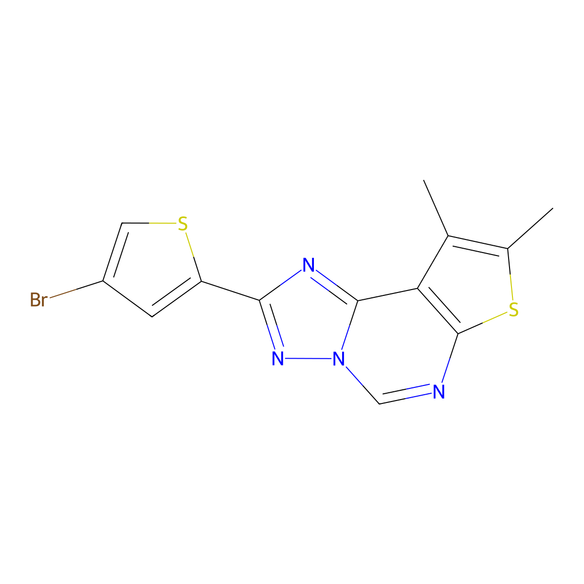 2-(4-Bromothiophen-2-yl)-8,9-dimethylthieno[3,2-e][1,2,4]triazolo[1,5-c]pyrimidine molecular structure, CAS 832142-91-3