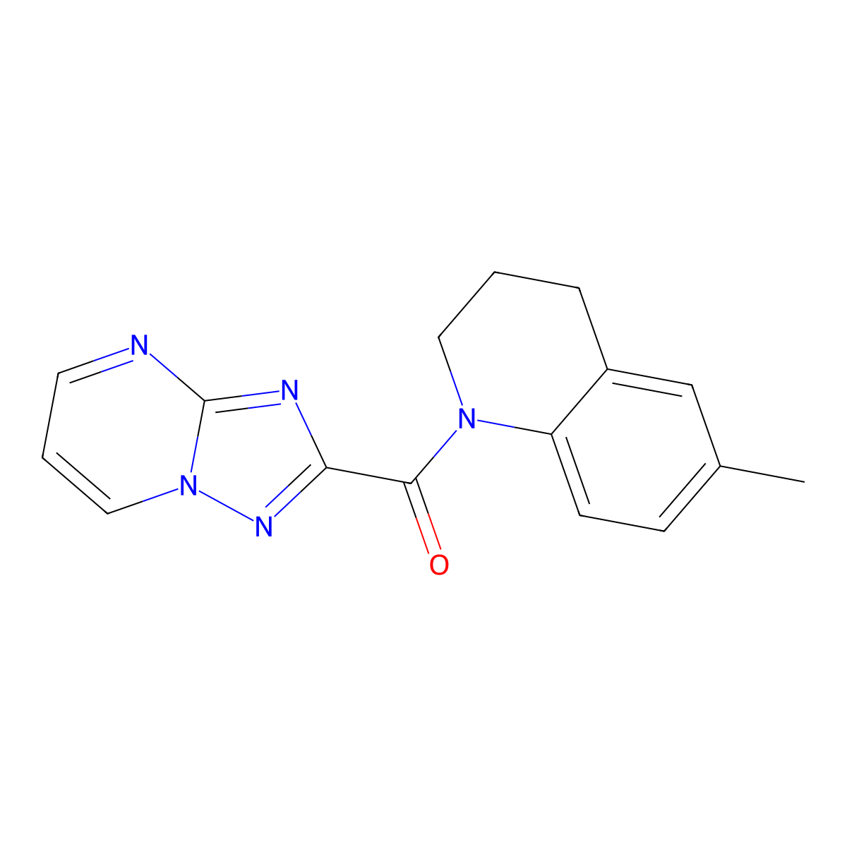 (6-methyl-3,4-dihydroquinolin-1(2H)-yl)([1,2,4]triazolo[1,5-a]pyrimidin-2-yl)methanone molecular structure, CAS 832142-97-9