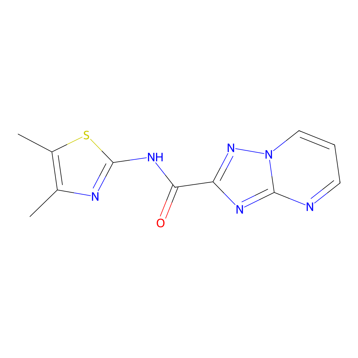 N-(4,5-dimethyl-1,3-thiazol-2-yl)[1,2,4]triazolo[1,5-a]pyrimidine-2-carboxamide molecular structure, CAS 832143-68-7