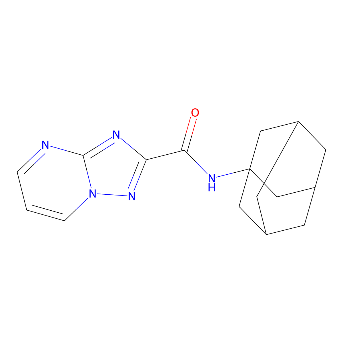 N-(1-adamantyl)-[1,2,4]triazolo[1,5-a]pyrimidine-2-carboxamide molecular structure, CAS 832143-96-1