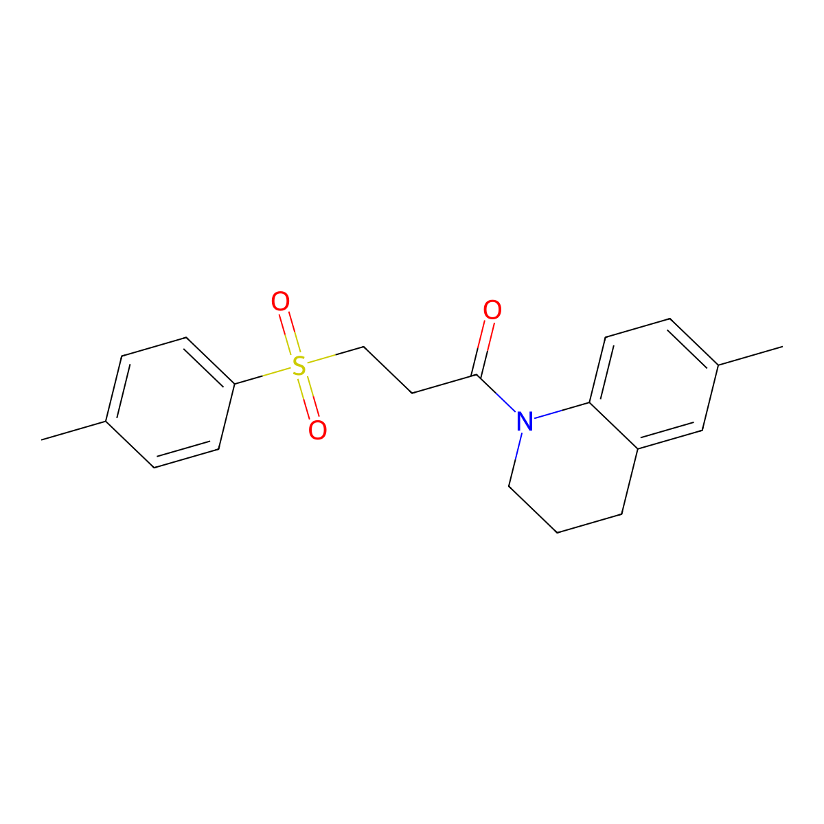1-(6-methyl-3,4-dihydroquinolin-1(2H)-yl)-3-[(4-methylphenyl)sulfonyl]propan-1-one molecular structure, CAS 832145-96-7