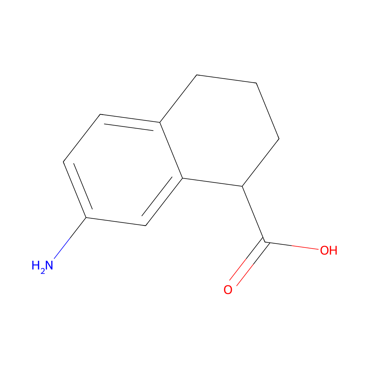 7-Amino-1,2,3,4-tetrahydronaphthalene-1-carboxylic acid molecular structure, CAS 832147-08-7