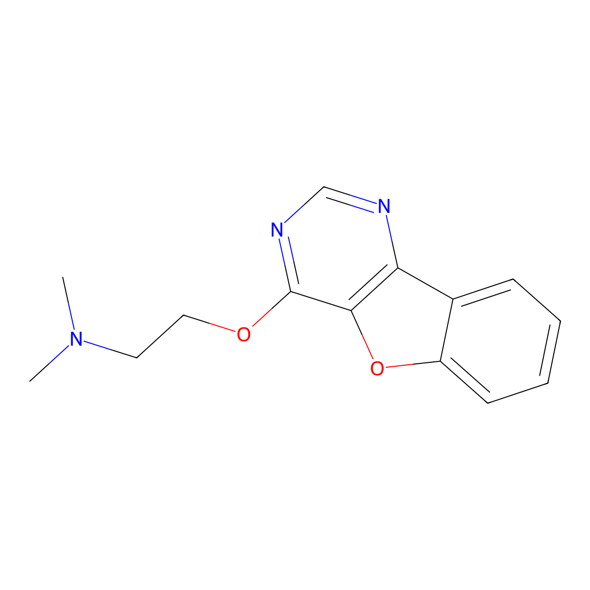 2-(Benzofuro[3,2-d]pyrimidin-4-yloxy)-N,N-dimethylethanamine molecular structure, CAS 832147-71-4